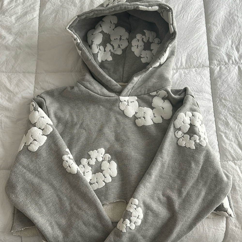 Denim tears cropped hoodie